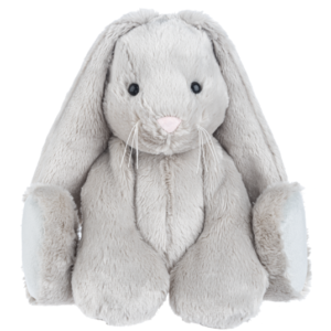 White calming stuffed animal rabbit